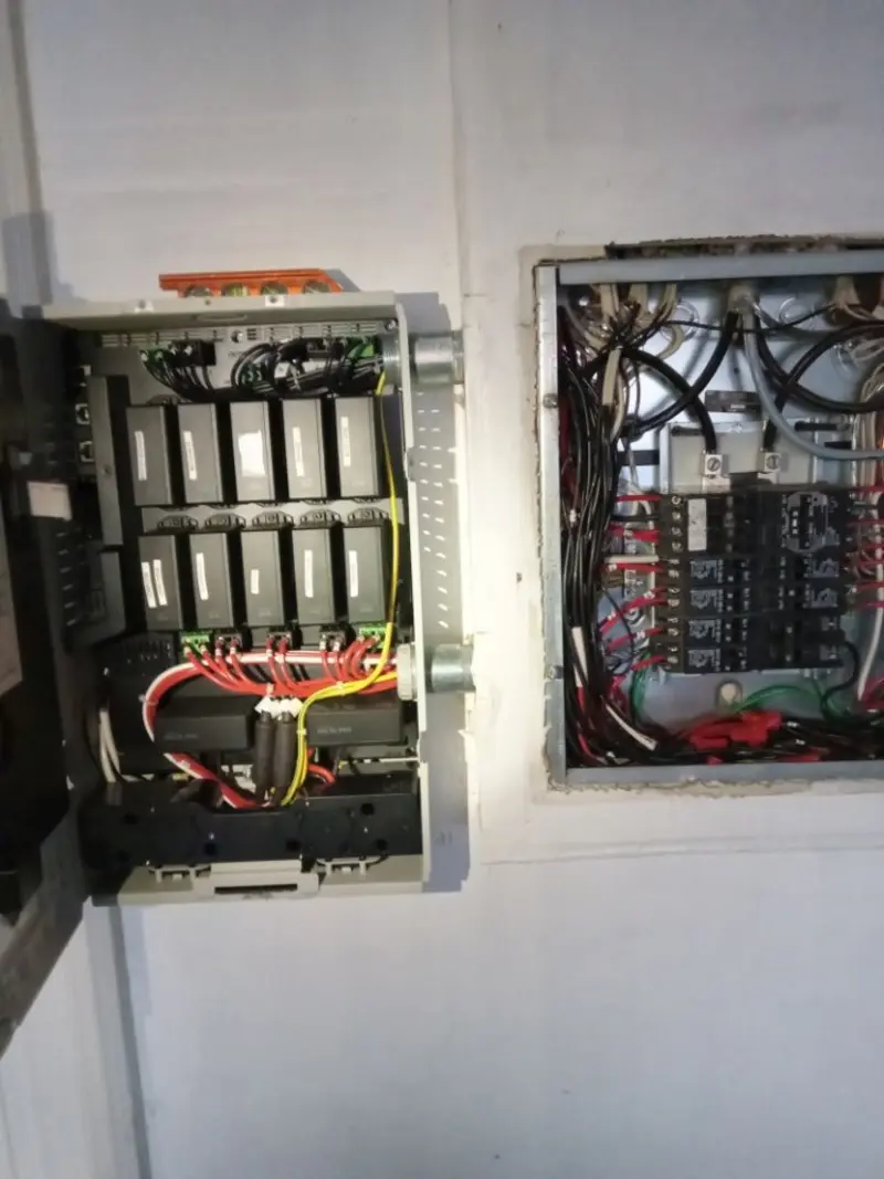Electrical panel upgrade completed for Security Camera Wiring in Buckingham